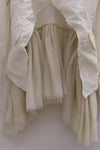 marc le bihan linen frill top 2224-E21 OFF WHITE